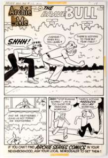 Harry Lucey and Chic Stone Archie and Me Compete 5-Page Story "The Brave Bull" Original Art (Archie Comics, 1979).... (Total: 5 Original Art) | Heritage