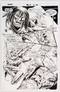 Mike Deodato Jr., Carlos Mota, and Emir Ribeiro Glory #6 Story Page 21 Original Art (Image, 1995)....