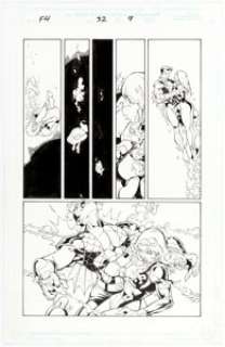Salvador Larroca and Art Thibert Fantastic Four #32 Story Page 9 Original Art (Marvel, 2000).... | Heritage
