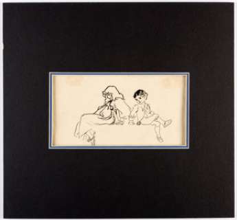 Arthur Rackham The Zankiwank and the Bletcher Witch Preliminary Cover Illustration Original Art (Alpine House EC, ... | Heritage