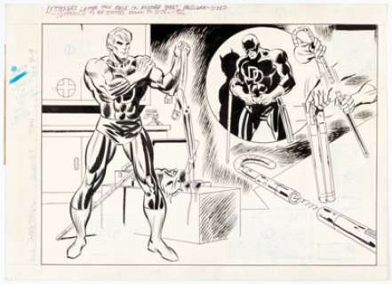 Bob Brown and Don Heck Daredevil #109 Double Splash Page 8-9 Original Art (Marvel, 1974). Rare double page image - | Heritage
