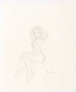 Frank Frazetta - Nude Female Sketch Original Art (undated). It is indisputable that Frank Frazetta can pack more - | Heritage