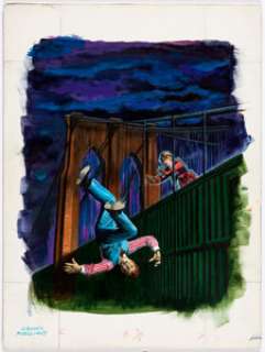 George Wilson Grimm’s Ghost Stories #19 Cover Original Art (Western, 1974). A frightening head-over-heels cover - | Heritage