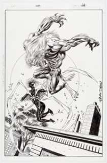 Bart Sears and Randy Elliot Spider-Woman #11 and #13 Story page 16 and Cover original Art (Marvel, 2000). - | Heritage