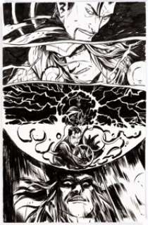 Becky Cloonan New Avengers #34 Page 11 Original Art (Marvel, 2013). It‘s The Master of Mystic Arts versus The God -