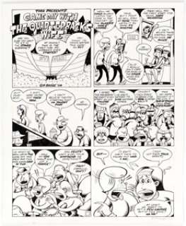 Peter Bagge Toro Magazine Complete 2-Page Story, "Game Day with the Quarterback’s Wife" Original Art - | Heritage