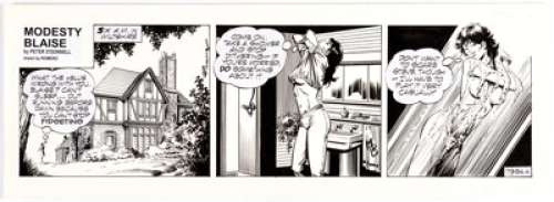 Enrique Badia Romero Modesty Blaise Daily Comic Strip #7394A Original Art (London Times Mirror, c. 1980s). Modesty -