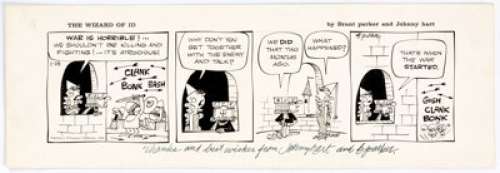 Brant Parker and Johnny Hart The Wizard of Id Daily Comic Strip Original Art dated 1-28-66 (Publishers Newspaper - | Heritage