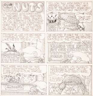 Gahan Wilson National Lampoon Complete 1-Page Story "Nuts" Original Art (NatLamp Publ., 1976). For all - | Heritage