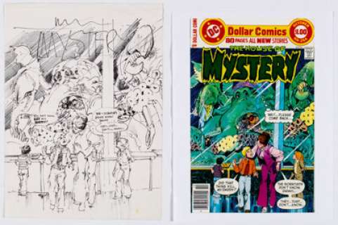 Neal Adams House of Mystery #254 Preliminary Sketch Original Art (DC, 1977).  Neal Adams did a run of evocative, - | Heritage