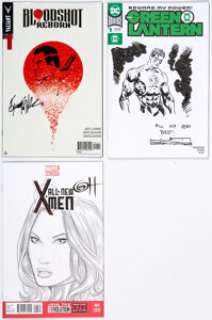 Greg Horn, Liam Sharp, and Kevin Van Hook - Sketch Cover Variant Original Art Group of 3 (2019-2020). A group of -