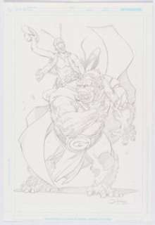 Ambush Bug and Gorilla Grodd Specialty Illustration and Preliminary Work Group of 3 Original Art (2007). Gorilla -