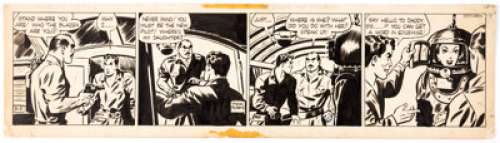 Frank Robbins | Scorchy Smith Daily Comic Strip Original Art dated 8-8-41 (Associated Press Newsfeatures, 1941). ... | Heritage