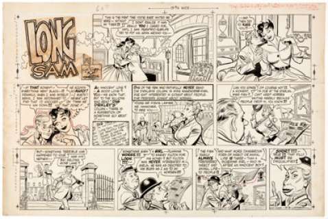Bob Lubbers | Long Sam Sunday Comic Strip Original Art dated 12-5-54 (United Feature Syndicate, 1954). | Heritage