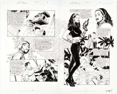 Chris Sprouse and Karl Story - ABC A-Z: Tom Strong and Jack B. Quick #1 Double-Page Spread 6-7 Original Art (DC/America‘s Best Comics, 2005).