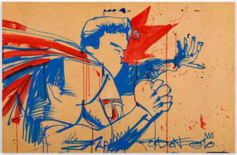 Jim Mahfood - Superman Specialty Urban Illustration Original Art (2010). Urban funk artist Jim Mahfood continues -