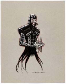 Brent Peeples -The Batman Who Laughs Specialty Illustration Original Art (2020). A fantastic and creepy rendering -