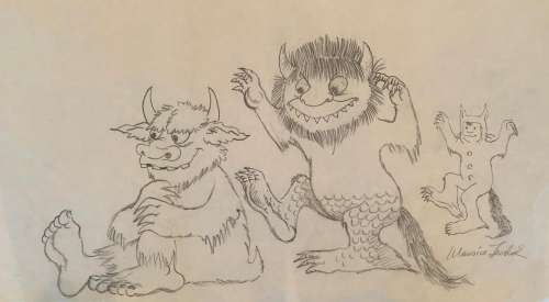 Maurice Sendak "Where the Wild Things Are" (c.1970s) Vintage Original Illustration Hand-Signed by Maurice Sendak | Animazing Gallery