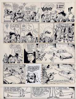 Jijé | Commissaire Major, planche énigme à l’encre de… | AZ auction