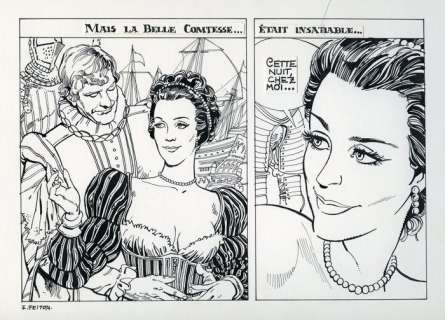 Feito, Eduardo | 3x original pages  - Les plaisirs secrets de la Comtesse  - (1974) | Catawiki