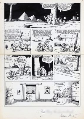 Meys (Lucien) | Le Beau pays d’Onironie, planche n°25 à l’encre… | AZ auction