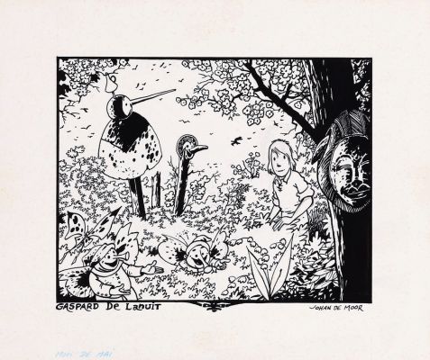 De Moor (Johan) | Gaspard de la nuit, illustration à l’encre de… | AZ auction