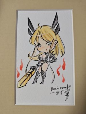 2019 NYCC Original Art Magik Chibi Sketch Card By Peach Momoko