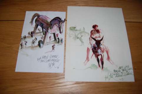 Follet, René | 2 Dessins originaux en couleur | Catawiki