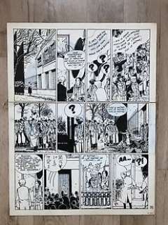 Wininger, Pierre | Planche originale grand format (p.39)  - Victor Billetdoux T3  - La nuit de l’Horus rouge (1982) | Catawiki
