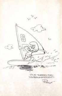 Les schtroumpfs noirs. Edition de 1965 agrémentée d’un extraordinaire dessin représentant... | Tessier Sarrou