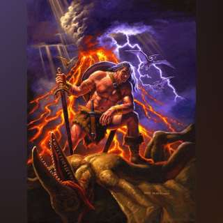 Framed Hand-Painted Greg Hildebrandt Conan the Barbarian Vol. 3 No. 1 Variant Cover Artwork / MARVEL COMICS | Propstore