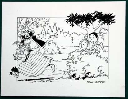 Geerts, Paul | Originele tekening in inkt  - Suske en Wiske  - De Poppenpakker | Catawiki