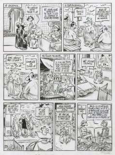 Jack Palmer - L’affaire du voile Encre de Chine sur papier pour la planche 10 de... | Tessier Sarrou