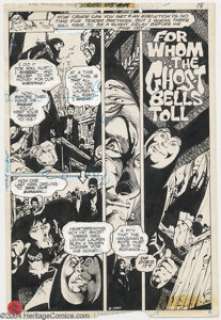Alex Nino - Original Art for Witching Hour #45, page 18 (DC, 1974). Alex Nino draws this dramatic title page - | Heritage