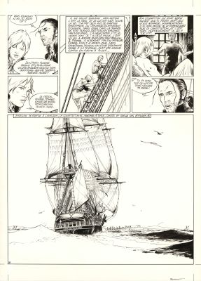 Franck Bonnet | USS Constitution - Livre II - Il y a deux justices en mer, celle des gradés et celle des sans grades (T.2) - Planche originale n°50 | Daniel Maghen
