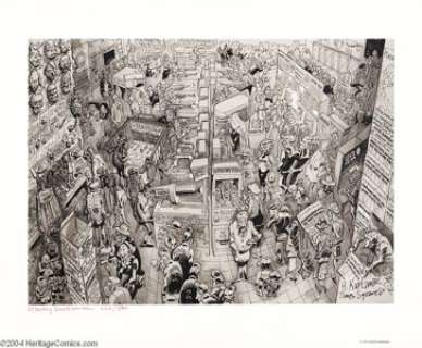 Harvey Kurtzman - Times Square Print #222/500 (1975). In 1960, at the height of his powers, Harvey Kurtzman drew - | Heritage