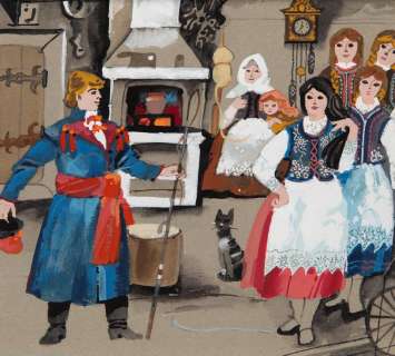 Zbigniew Rychlicki (1922 - 1989) | Zbigniew Rychlicki | "Niedaleko od Rzeszowa", ilustracja książkowa, 1973 | Desa Unicum