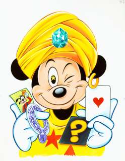 DISNEY  - Mickey Magicien  - Couverture du journal de Mickey  - Encre de chine et [...] | Vermot et Associés