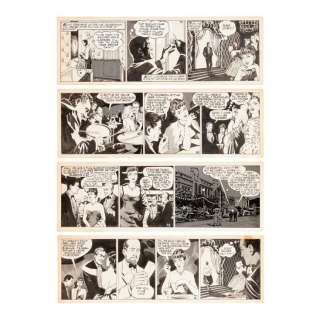 Lot #1324 : Set of Four Hand-drawn Daily Express Comic Strip Panels by John McLusky / JAMES BOND FRANCHISE (1953-PRESENT)