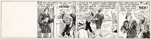 KEN KLING (1895-1970) Group of his "Joe and Asbestos" horseracing strips.