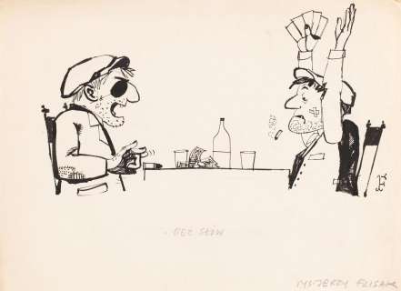 Jerzy Flisak (1930 - 2008) | Jerzy Flisak | Bez tytułu, rysunek satyryczny | Desa Unicum