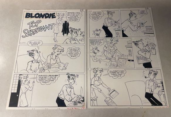 BLONDIE #211 original comic art 2 PG COMPLETE STORY DAGWOOD MARRIED LIFE | eBay US (Buy It Now)