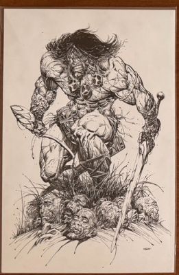 Original Comic Art 11x17 Conan Cover quality - Bart Sears - Commission | eBay US (Buy It Now)