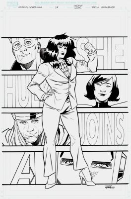 Elena Casagrande - Amazing Spider-Man #28 Cover (She-Hulk Backed By Avengers: Captain America, Thor, Iron Man, And Wasp!) 2023