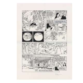 NICOLAS MALFIN (NÉ EN 1971) - Lot #237 - Golden city. Tome 4, Daniel Pecqueur. Planche n°11. Encre de Chine, signé 45,4 x 32,3 cm