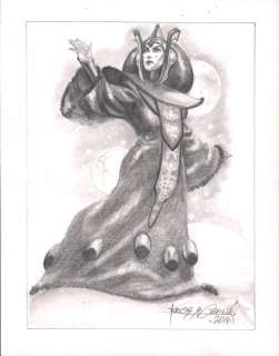 Rags Morales | Princess Padme Full Figure Tonal Pencil Art - Signed - 2016 | Anthony’s Comic Book Art