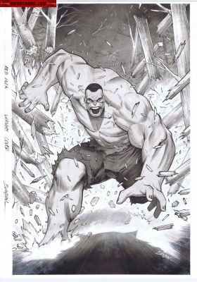 Michele Bandini | Covers / Pinups Issue Red Hulk # 10 Page Cover | Kwan Chang