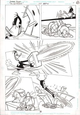 David Alvarez, Mike Decarlo | Looney Tunes #81 P.7 - Daffy with Chainsaw - 2001 | Anthony’s Comic Book Art