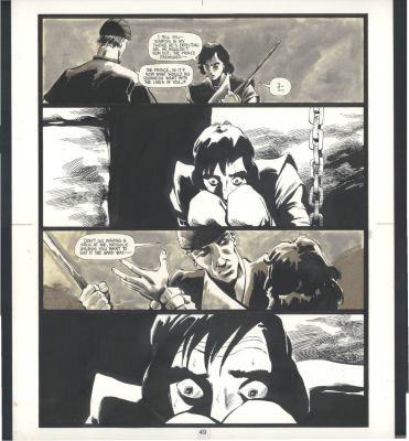 Tim Sale | Tim Sale Thieves’ Large World Large Art - Intimidation And Torture Issue Thieve’s World Page 49 | Koch Comic Art