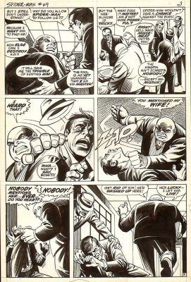 John Romita Sr. Jim Mooney | Amazing Spiderman Issue 69 Page 3 Sold Sold Sold! | Romitaman